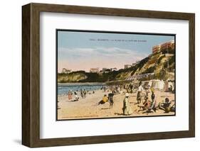 La Plage De La Cote Des Basques at Biarritz, on the Cote D'Atlantique-null-Framed Photographic Print