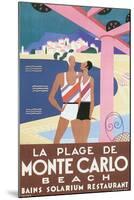 La Plage de Monte Carlo Beach-Alfred Tolmer-Mounted Art Print