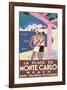 La Plage de Monte Carlo Beach-Alfred Tolmer-Framed Art Print