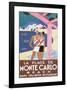 La Plage de Monte Carlo Beach-Alfred Tolmer-Framed Art Print