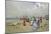 La Plage De Trouville-Paul Rossert-Mounted Giclee Print