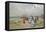 La Plage De Trouville-Paul Rossert-Framed Stretched Canvas