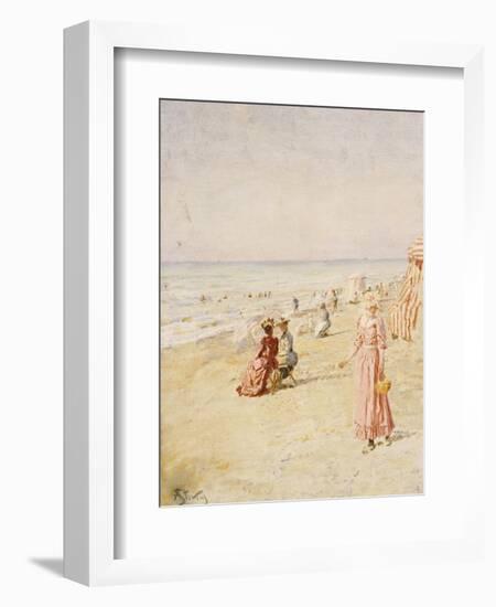 La Plage, Ostende-Alfred Emile Léopold Stevens-Framed Giclee Print