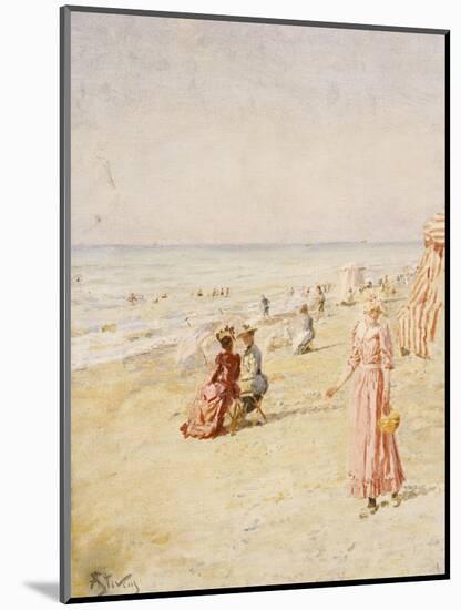 La Plage, Ostende-Alfred Emile Léopold Stevens-Mounted Giclee Print