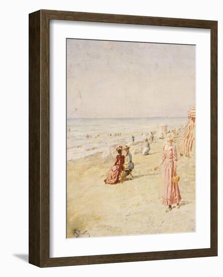 La Plage, Ostende-Alfred Emile Léopold Stevens-Framed Giclee Print