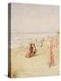 La Plage, Ostende-Alfred Emile Léopold Stevens-Stretched Canvas