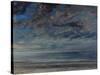 La Plage, Soleil Couchant, 1867-Gustave Courbet-Stretched Canvas