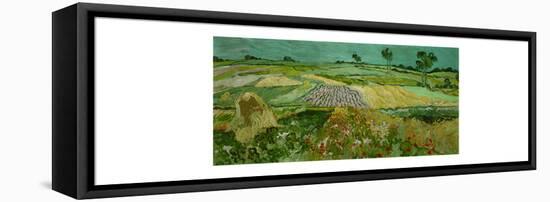 La plaine d'Auvers. Oil (June 1890) 50 x 101 cm.-VINCENT VAN GOGH-Framed Stretched Canvas