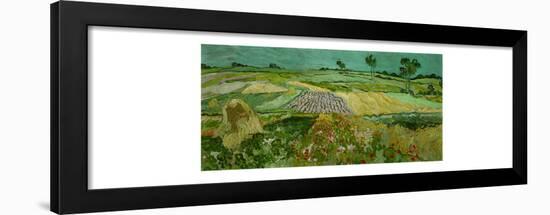 La plaine d'Auvers. Oil (June 1890) 50 x 101 cm.-VINCENT VAN GOGH-Framed Art Print