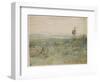 La Plaine, Vue Des Hauteurs De Meudon, C.1833 (W/C & Oil Paint on Wove Paper)-Theodore Rousseau-Framed Giclee Print