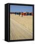 La Planche (Boadwalk) and Beach, Deauville, Calvados, Normandy, France-David Hughes-Framed Stretched Canvas