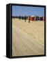 La Planche (Boadwalk) and Beach, Deauville, Calvados, Normandy, France-David Hughes-Framed Stretched Canvas