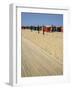 La Planche (Boadwalk) and Beach, Deauville, Calvados, Normandy, France-David Hughes-Framed Photographic Print