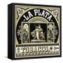 La Plata Brand Tobacco Label-Lantern Press-Framed Stretched Canvas
