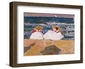 La playa de Valencia.-Joaquin Sorolla-Framed Giclee Print
