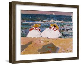 La playa de Valencia.-Joaquin Sorolla-Framed Giclee Print