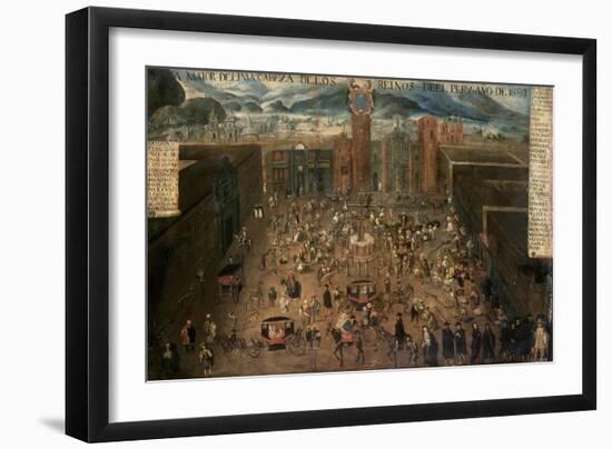 La Plaza Mayor de Lima, Peru, in 1680, Seville, Collection of the Marquise of Almunia-null-Framed Giclee Print