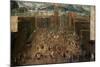La Plaza Mayor de Lima, Peru, in 1680, Seville, Collection of the Marquise of Almunia-null-Mounted Giclee Print