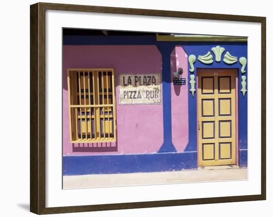 La Plaza Pizza Pub, El Gran Roque, Los Roques, Venezuela, South America-Sergio Pitamitz-Framed Photographic Print