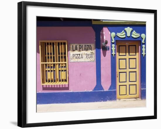 La Plaza Pizza Pub, El Gran Roque, Los Roques, Venezuela, South America-Sergio Pitamitz-Framed Photographic Print