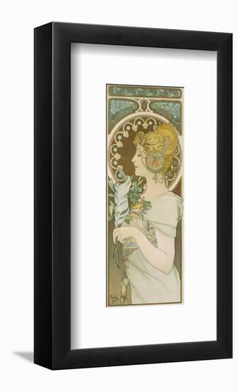 La Plume, 1899-Alphonse Mucha-Framed Premium Giclee Print