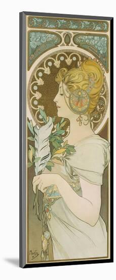 La Plume, 1899-Alphonse Mucha-Mounted Premium Giclee Print