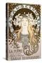 La Plume', Featuring Sarah Bernhardt, 1896-Alphonse Mucha-Stretched Canvas