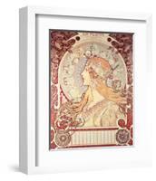 La Plume-Alphonse Mucha-Framed Premium Giclee Print