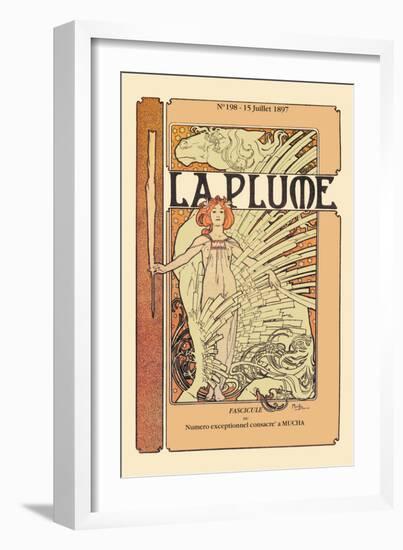 La Plume-Alphonse Mucha-Framed Art Print