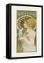 La Plume-Alphonse Mucha-Framed Stretched Canvas