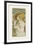 La Plume-Alphonse Mucha-Framed Giclee Print