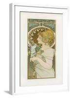 La Plume-Alphonse Mucha-Framed Giclee Print