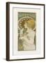 La Plume-Alphonse Mucha-Framed Giclee Print