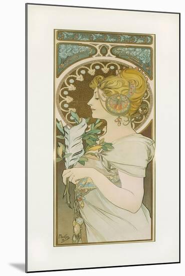 La Plume-Alphonse Mucha-Mounted Giclee Print