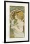 La Plume-Alphonse Mucha-Framed Giclee Print