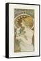 La Plume-Alphonse Mucha-Framed Stretched Canvas