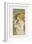 La Plume-Alphonse Mucha-Framed Giclee Print