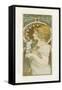 La Plume-Alphonse Mucha-Framed Stretched Canvas