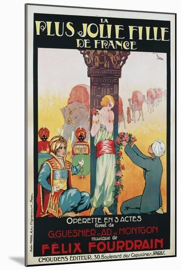 La Plus Jolie Fille De France Poster-Candido de Faria-Mounted Giclee Print
