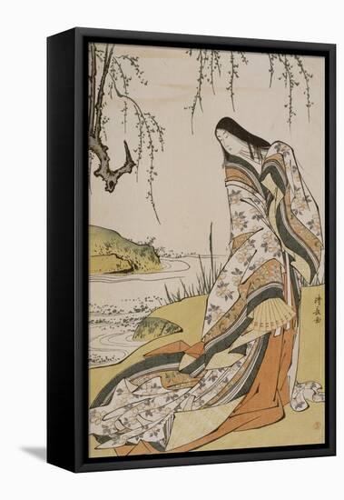 La poétesse Ono no Komachi-Torii Kiyonaga-Framed Stretched Canvas