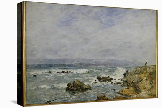 La Pointe De L'Ilette, Antibes, 1893-Eugene Louis Boudin-Stretched Canvas