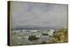 La Pointe De L'Ilette, Antibes, 1893-Eugene Louis Boudin-Stretched Canvas