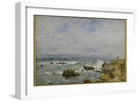 La Pointe De L'Ilette, Antibes, 1893-Eugene Louis Boudin-Framed Giclee Print