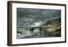 La Pointe de la Heve at Low Tide-Claude Monet-Framed Premium Giclee Print