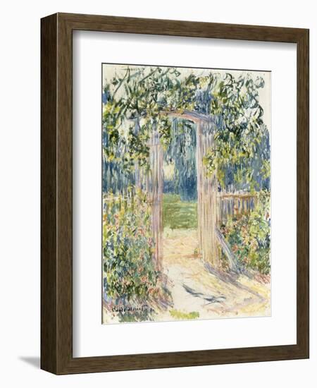 La Porte du Jardin, Vetheuil, 1881-Claude Monet-Framed Giclee Print