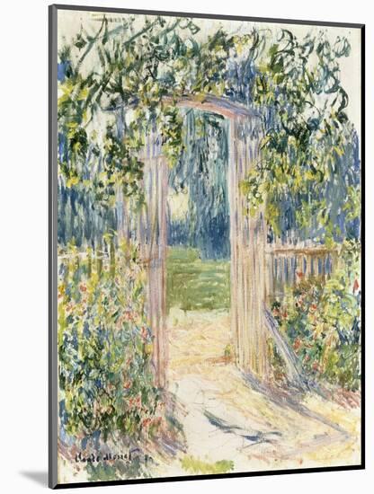 La Porte du Jardin, Vetheuil, 1881-Claude Monet-Mounted Giclee Print