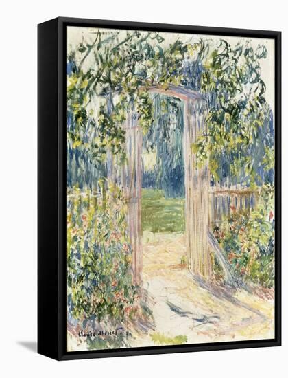 La Porte du Jardin, Vetheuil, 1881-Claude Monet-Framed Stretched Canvas