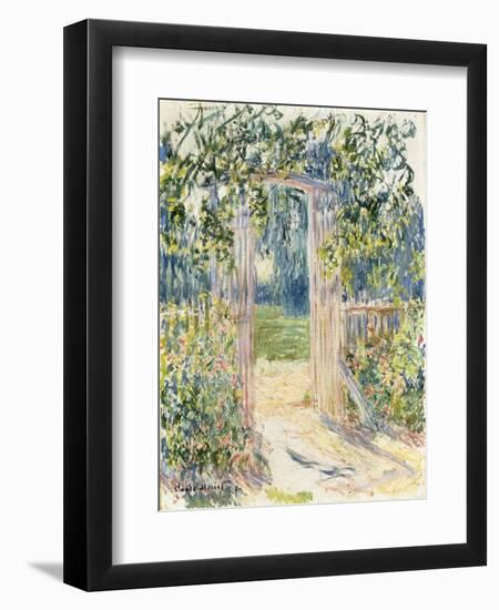 La Porte du Jardin, Vetheuil, 1881-Claude Monet-Framed Premium Giclee Print