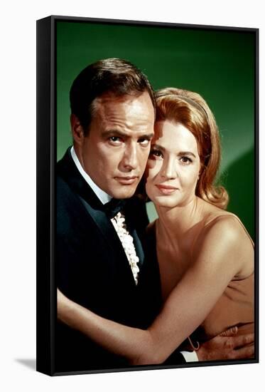 La Poursuite Impitoyable THE CHASE d'ArthurPenn with Marlon Brando and Angie Dickinson, 1966 (photo-null-Framed Stretched Canvas