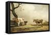 La prairie-Paulus Potter-Framed Stretched Canvas